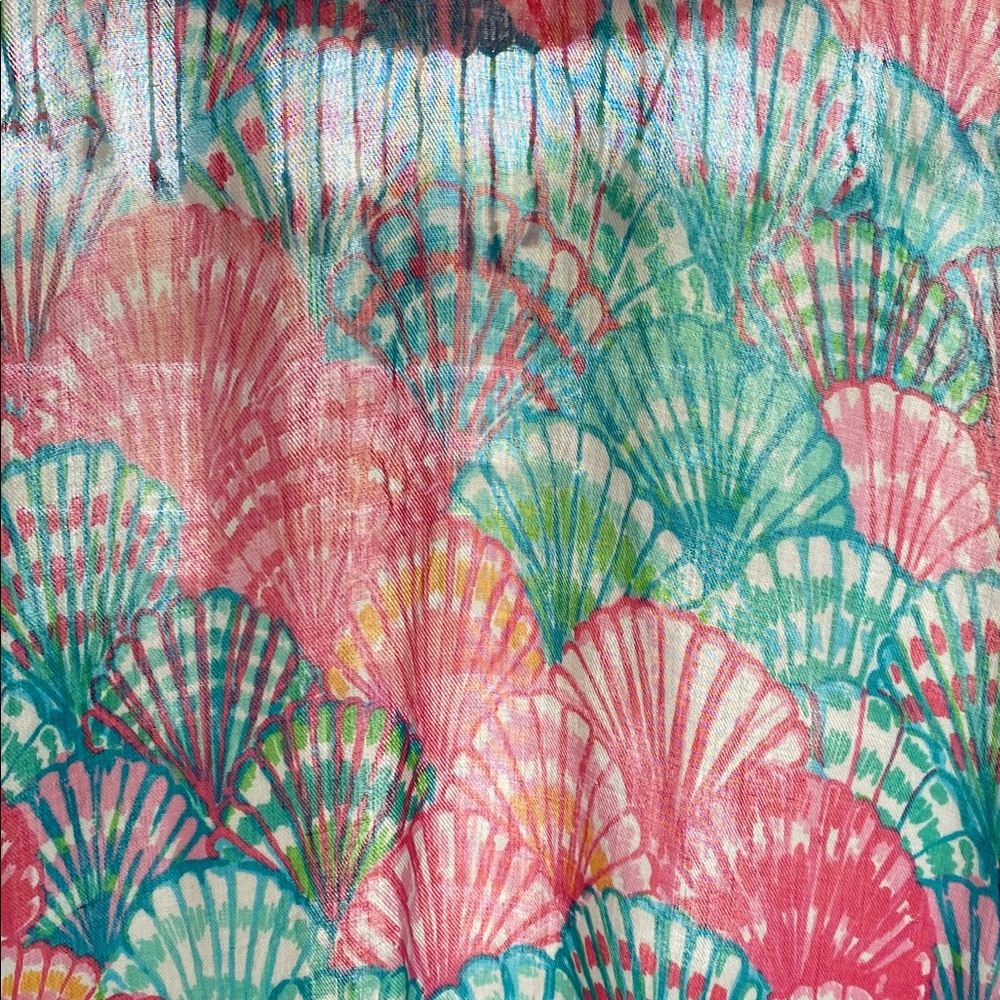 Lilly Pulitzer Colorful Seashell Print Scarf - Pink & Teal